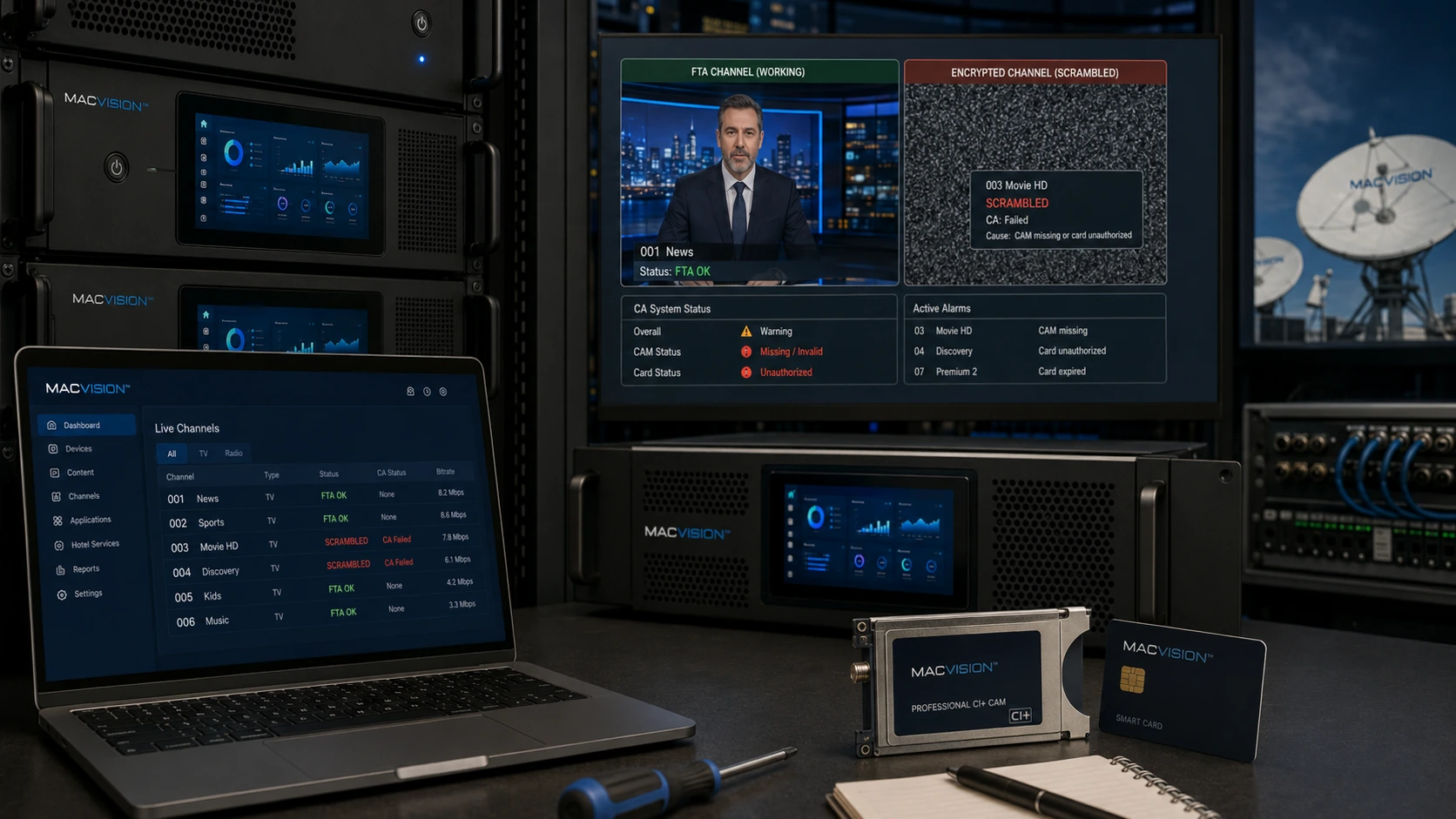 لماذا لا تفتح القنوات المشفرة داخل منظومة رأس IPTV