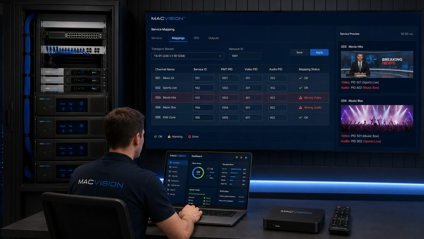 كيف تنشئ Service IDs و PIDs الخاطئة قنوات IPTV غير صحيحة