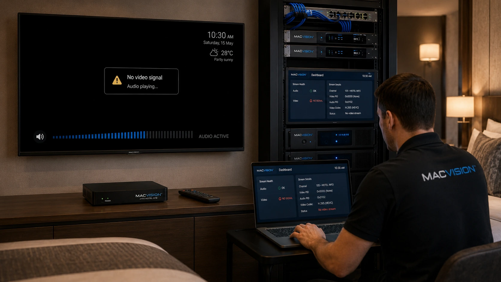 لماذا يعمل صوت IPTV بينما تبقى شاشة التلفزيون سوداء