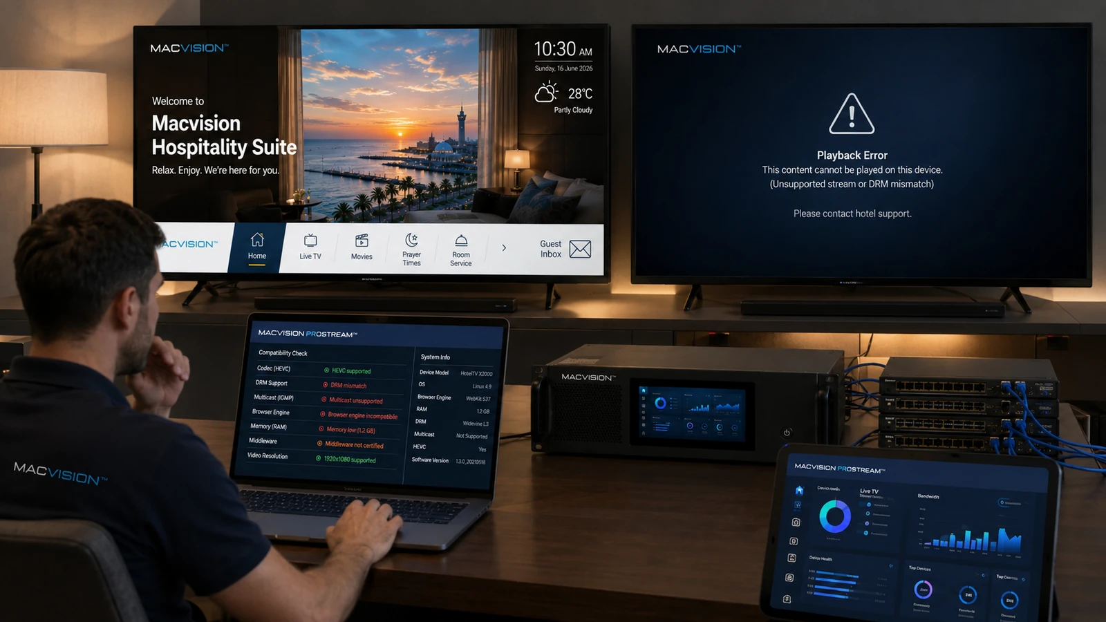 لماذا يعمل IPTV على موديل تلفزيون ذكي ولا يعمل على موديل آخر