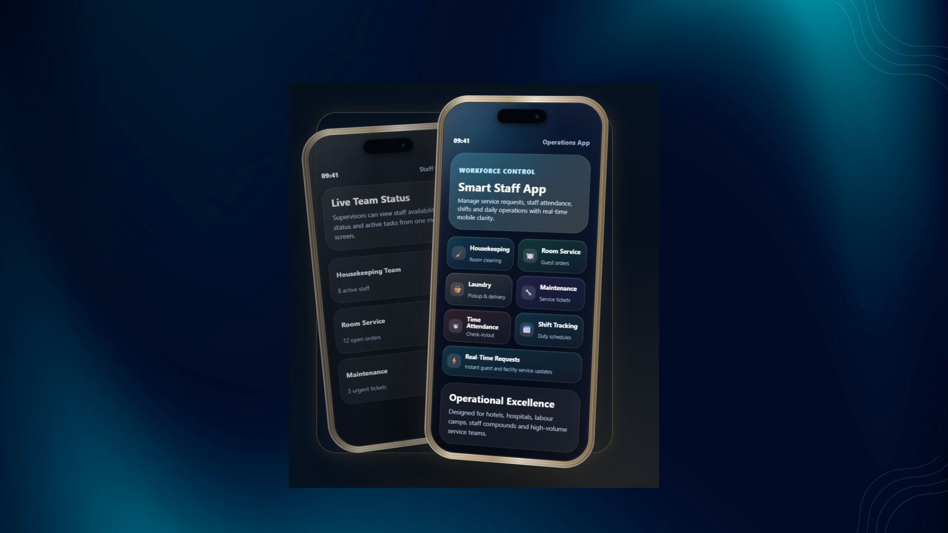 MACVISION Staff Service App mobile interface for service control